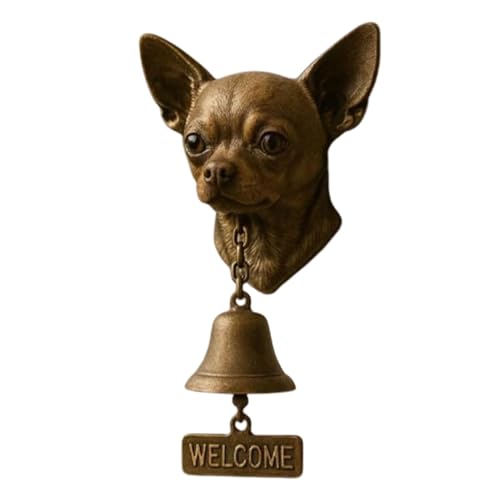 Verschiedene Hundeklingeln, Vintage-Klingel aus Kunstharz zur Wandmontage für Veranda, Haustür und Garten – EIN Muss für Hundeliebhaber(Chihuahua) von Yately