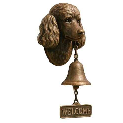 Verschiedene Hundeklingeln, Vintage-Klingel aus Kunstharz zur Wandmontage für Veranda, Haustür und Garten – EIN Muss für Hundeliebhaber(Poodle) von Yately
