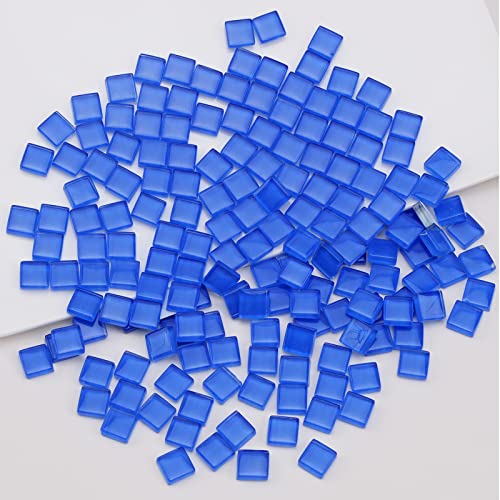 Yatinkim 160g Blau Mosaik-Fliesen für Basteln Glassteine Mosaik Steine Quadrat Kunsthandwerk Materials Dekorationen Kinder Erwachsene Handgefertigt Untersetzer von Yatinkim