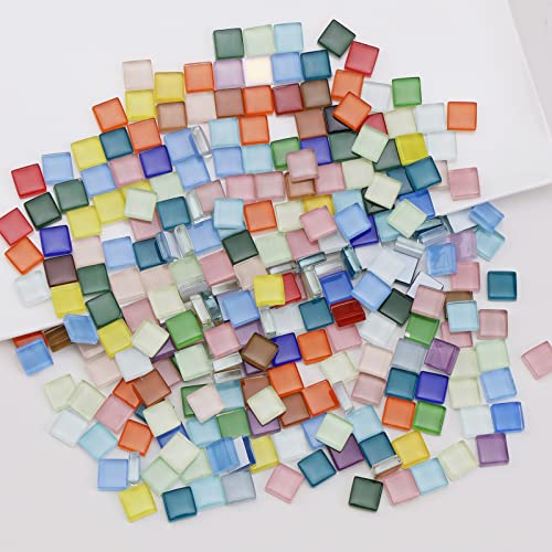 Yatinkim 160g Mosaikfliesen Bunte Kristall Glassteine Bulk DIY Dekoration Basteln Fotorahmen Handgefertigt Aufbewahrungsbox Schmuck Bastelarbeiten Mischfarbe von Yatinkim