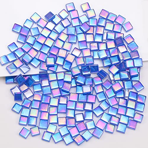 Yatinkim 170g Mosaikfliesen Basteln Bulk DIY Buntglas Mosaiksteine Glasstücke Haus Fotorahmen Handgefertigt Schmuck Art Dekoration Untersetzer Geschenk Marineblau von Yatinkim