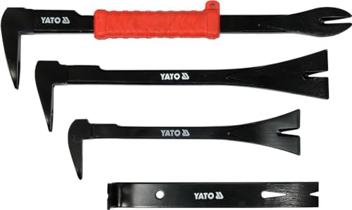 4 Tlg Set Stemmeisen Brechstange Nageleisen Brecheisen Kuhfuß Hebeleisen Satz 180 200 250 300 mm von YATO