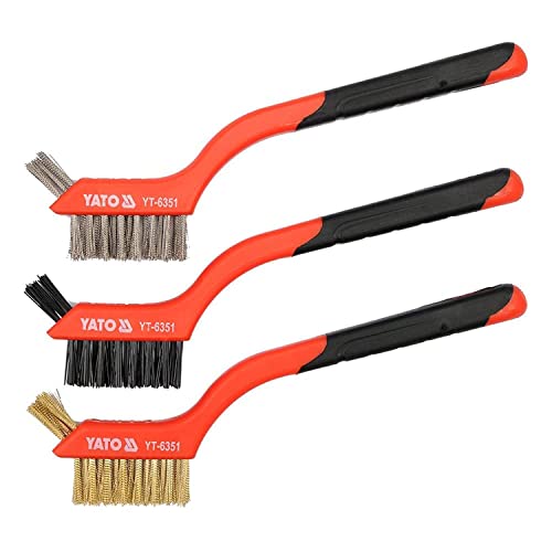 WIRE BRUSH SET 3PCS 3x7 ROWS L180MM von YATO