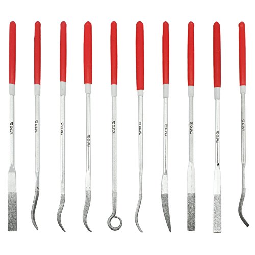 YATO YT-6145 10-teiliges Diamant-Feilen-Set, 3 x 140 x 25 mm von YATO