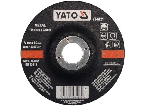 METAL GRINDING DISC 115x6.0x22MM von YATO