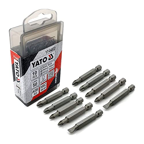 SCREWDRIVER BIT SET 50MM 10PCS von YATO