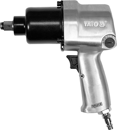 YATO Profi 1/2" Druckluft-Schlagschrauber 1000 Nm, 6000 U/min, mit Doppel Hammer, leicht und kompakt, Hochleistungs Druckluft Schlagschrauber von YATO