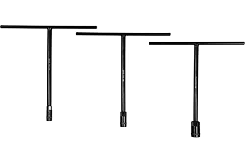 Yato Profi T-Griff Steckschlüssel-Set 3-teilig, Außensechskant 8/10/13 mm, Länge: 300mm, CRV-Stahl, mit Quergriff von YATO