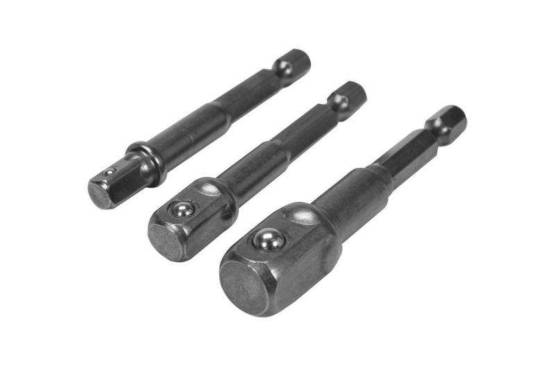 Yato Bohrer- und Bit-Set Steckschlüssel Adapter 3 tlg. HEX Schaft 1, 2" 1, 4“"3, 8" YT-04685, (3 tlg) von Yato