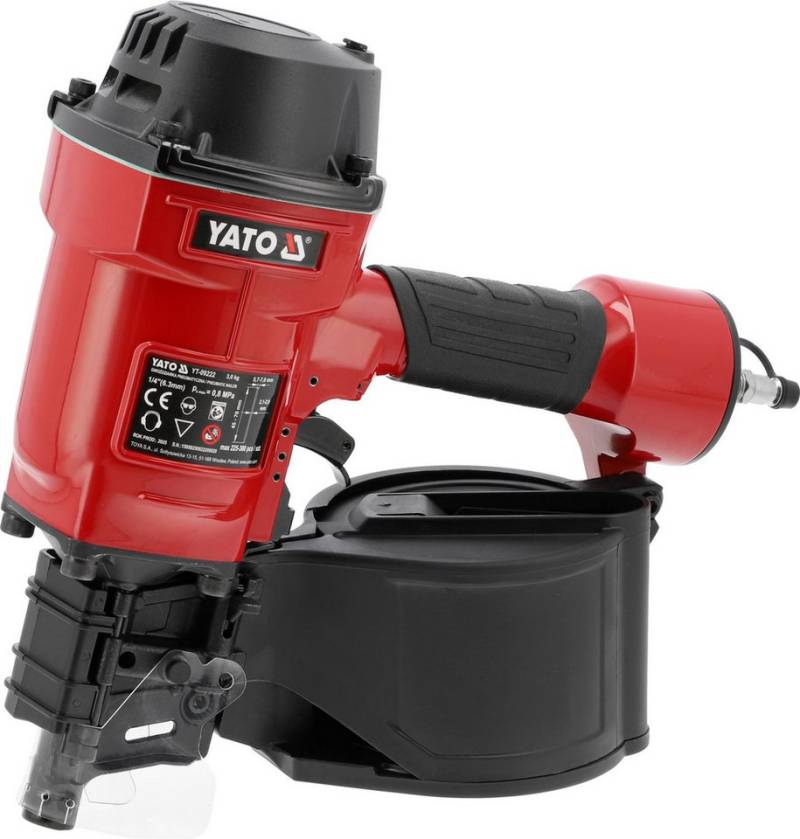 Yato Druckluft-Nagler Druckluft Nagelpistole, Trommelnagler für 45-70mm Nägel von Yato