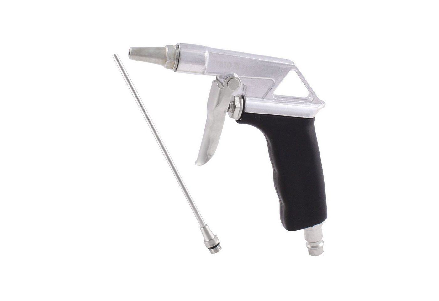 Yato Ausblaspistole Ausblaspistole mit Verlängerung YT-2373, Druckluft Ausblaspistole mit kurzer und langer Spitze von Yato