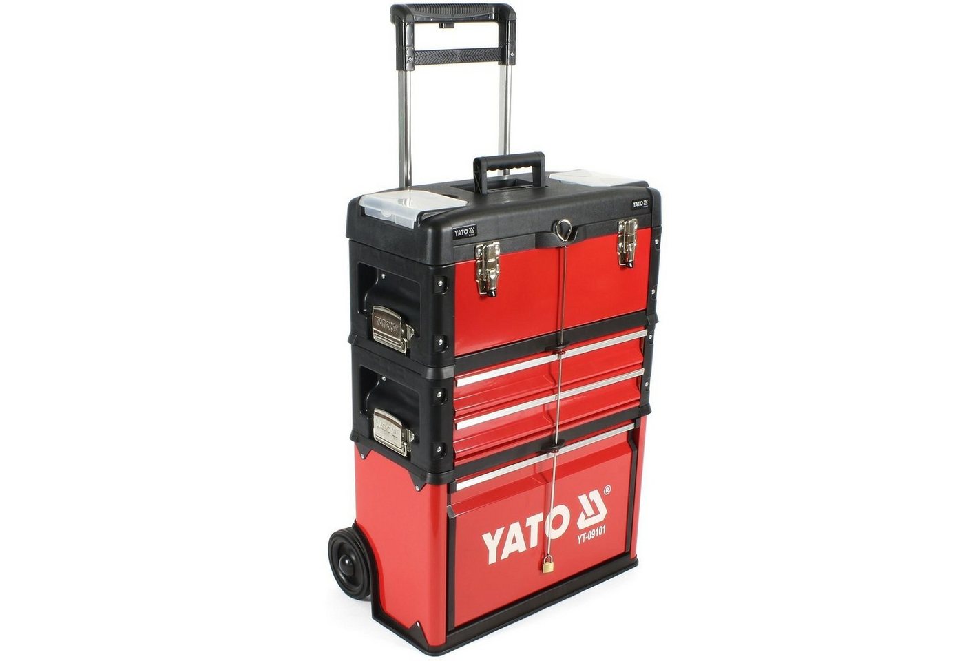 Yato Werkzeugkoffer Werkzeug-Trolley mit 3 Modulen YT-09101 von Yato
