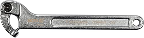 YATO Profi verstellbarer Gelenk-Hakenschlüssel mit Zapfen für Kreuzlochmutter Auswahl 15-180mm Gelenk Schlüssel Hakenschlüssel Zapfenschlüssel C-Schlüssel (15-35mm) von YATO