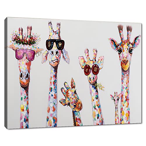 Bansky Graffiti-Kunst, Giraffen, Familienkleidung, Brille, Leinwanddrucke und Gemälde, Giclée-Kunst, Wandbild für Wohnzimmer, Büro, Wanddekoration, fertig zum Aufhängen, 61x91.4 cm Bansky Graffiti-Kunst, Giraffen, Familienkleidung, Brille, Leinwanddrucke und Gemälde, Giclée-Kunst, Wandbild für Wohnzimmer, Büro, Wanddekoration, fertig zum Aufhängen, 61x91.4 cm von Yatsen Bridge