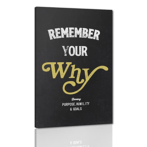 Remember Your Why-inspirierende Bürozitate, Wandkunst, Zweck Bescheidenheit und Ziele, Verben, Kunstwerk, schwarz-weiß, gerahmt, Büro, Klassenzimmer, fertig und einfach aufzuhängen, 61x91 cm (BxH) Remember Your Why-inspirierende Bürozitate, Wandkunst, Zweck Bescheidenheit und Ziele, Verben, Kunstwerk, schwarz-weiß, gerahmt, Büro, Klassenzimmer, fertig und einfach aufzuhängen, 61x91 cm (BxH) von Yatsen Bridge