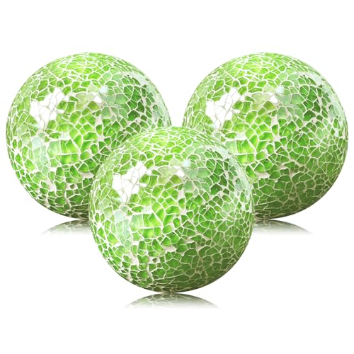Yazikisa 8,5cm Dekorative Glaskugeln Glas Mosaikkugeln Runde Knistern Mosaik Kugel Solide Sphäre Esstisch Kernstück Schüsseln Kaffeetisch Tablett Garten Dekoration Grün 3 Stück Yazikisa 8,5cm Dekorative Glaskugeln Glas Mosaikkugeln Runde Knistern Mosaik Kugel Solide Sphäre Esstisch Kernstück Schüsseln Kaffeetisch Tablett Garten Dekoration Grün 3 Stück von Yazikisa