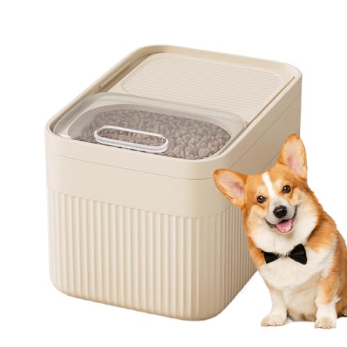 Luftdichter Tierfutter Aufbewahrungsbehälter - Trockenfutter BehäLter, Hundefutterbox, Futterbehälter Für Haustiere, Mit Messbecher, Für Hunde, Katzen, Reis, Cornflakes, Trockenfutter 31x21x22.3cm von Yaztauho