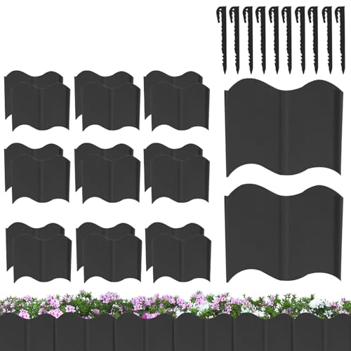 Yaztauho Gartenkantenschutz - Satz Von 20 Dekorativen Garteneinfassungs Zaunelementen,Abnehmbare Flexible Paneel Rasenbegrenzung für Rasen Blumenbeete Auffahrt Gehweg Terrassenbereich Yaztauho Gartenkantenschutz - Satz Von 20 Dekorativen Garteneinfassungs Zaunelementen,Abnehmbare Flexible Paneel Rasenbegrenzung für Rasen Blumenbeete Auffahrt Gehweg Terrassenbereich von Yaztauho