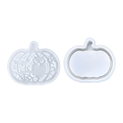 Yaztauho Halloween Formen - Festtags-Deko Silikon Kürbisformen - Harz Gießzubehör Bastelbedarf Für Halloween Deko Teelichthalter Tischdekoration von Yaztauho