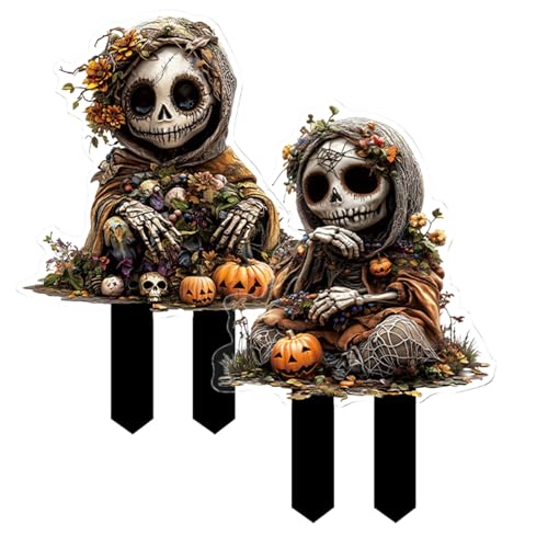 Yaztauho Halloween Garten Stakes | Gartenzeichen Für Draußen Garten,2D Grusel Party Deko Außendekoration Für Rasen Terrasse Weg Yaztauho Halloween Garten Stakes | Gartenzeichen Für Draußen Garten,2D Grusel Party Deko Außendekoration Für Rasen Terrasse Weg von Yaztauho