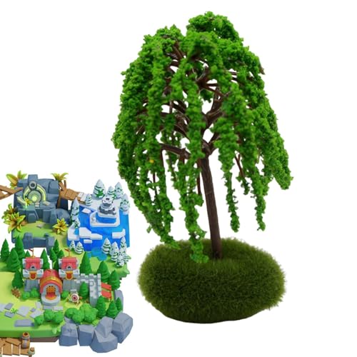 Yaztauho Modell Miniaturbaum, Eisenbahnlandschaft Landschaft Layout Baum, Gebäudemodell, grüne Landschaftslandschaft, Modelleisenbahn-Architektur-Landschaftsbaum von Yaztauho