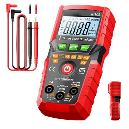 Yaztauho Multimeter Voltmeter | 4000-Count Strom Spannungsmessgerät - Mit Sprachansage Elektronisches Prüfgerät Für Elektriker Gerätewartung Und Autobatterie-Reparatur von Yaztauho