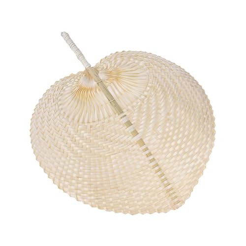 Yaztauho Natürliche Bastfächer, tragbarer Sommerfächer, Handfächer Kühlventilator, natürliche Bambusfächer, Bambus Handfächer Für Gewebte Fan Sommer von Yaztauho