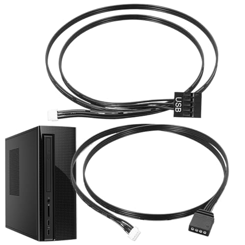 Yaztauho RGB PC Kabel,3 Und 4 Poliger LED Anschluss - Verlängerungskabel Für Lüfter Bildschirme Und Konsolen von Yaztauho