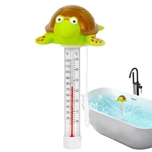 Yaztauho Schwimmendes Poolthermometer,Schildkröten-Motiv Wassertemperaturmesser - Schwimmendes Messgerät Wasserdicht Für Schwimmbecken Teich Kinderbad Aquarium Innen Außen Yaztauho Schwimmendes Poolthermometer,Schildkröten-Motiv Wassertemperaturmesser - Schwimmendes Messgerät Wasserdicht Für Schwimmbecken Teich Kinderbad Aquarium Innen Außen von Yaztauho