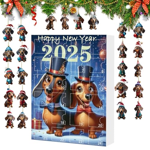 Yaztauho Weihnachts Adventskalender | Hund 2025 24 Tage Weihnachtsschmuck Kalender - Acryl Deko Für Weihnachten Dezember Wohnzimmer Kinderzimmer Jugendliche Erwachsene Yaztauho Weihnachts Adventskalender | Hund 2025 24 Tage Weihnachtsschmuck Kalender - Acryl Deko Für Weihnachten Dezember Wohnzimmer Kinderzimmer Jugendliche Erwachsene von Yaztauho