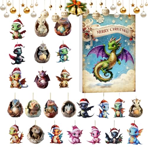 Yaztauho Weihnachts Countdown Kalender,Advents 24 Tage Wohndekoration | Weihnachtsdrache Deko Figuren Countdown,für Schreibtisch Wohnzimmer Geburtstagsfeier Kinder Erwachsene Freunde Yaztauho Weihnachts Countdown Kalender,Advents 24 Tage Wohndekoration | Weihnachtsdrache Deko Figuren Countdown,für Schreibtisch Wohnzimmer Geburtstagsfeier Kinder Erwachsene Freunde von Yaztauho