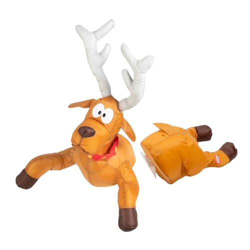 Yaztauho Weihnachts Deko Animation Einstürzende Türen,Abstürzender Santa Rentier Deko - Soundaktivierung Mit Zerbrochener Glasaufkleber Und Beintritt Aktion - Für Fenster Erwachsene von Yaztauho