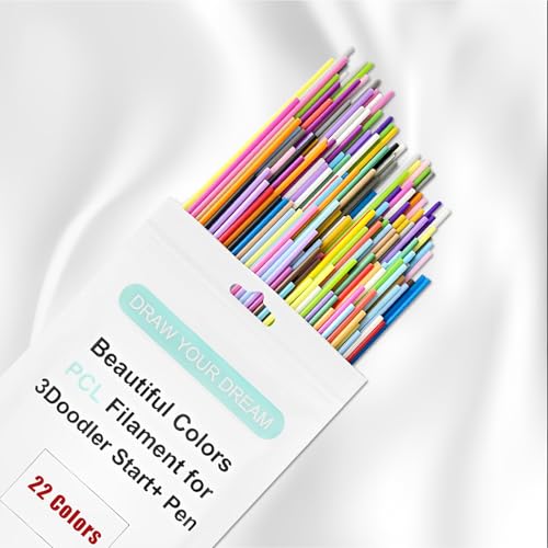 22 Farben 3D Doodler Pen Nachfüllungen, 2.5mm 3D Stift Filament, 110PCS 3 D Printing Stift Nachfüllpacks 3doodlers Pen, Jede Farbe 5 Stück, Filapen Nachfüllpack von Ycaaeo