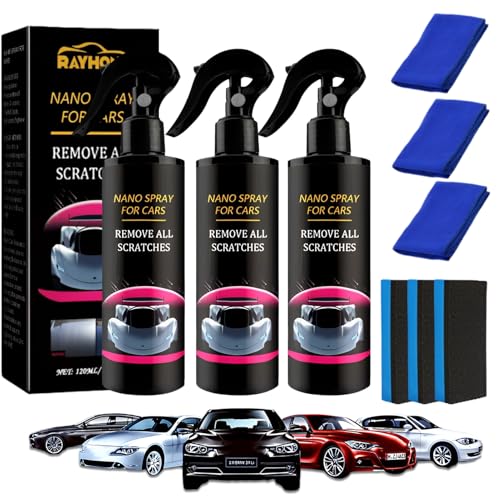 3 Stück Nano Car Spray,2024 Neu Nano Car Scratch Removal Spray,High Protection Fast Coated Car Nano Spray,Auto-Schutzlack-Spray,Car Coating Spray, von Ycaaeo