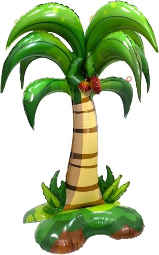 Aufblasbare Palme, Hawaii Deko, Sommerparty, XXL Größe 132x94 cm, Wieder verwendbar, Aluminiumfolienmaterial von YceLon
