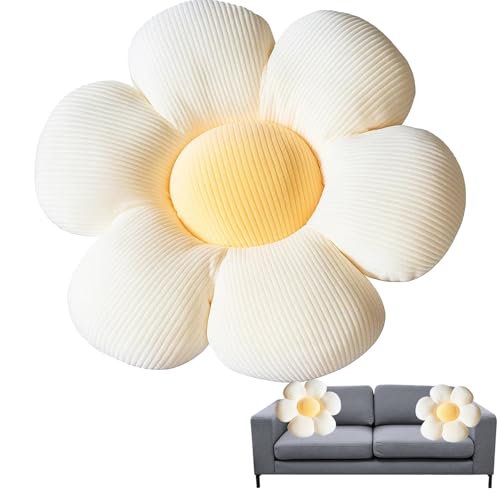 YceLon Blumen Kissenset 40x40 cm Daisy Design - Weiches Sitzkissen und Kuscheldecke als Deko Kissen für Wohnzimmer, Kinderzimmer und Katze von YceLon