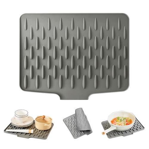 Abtropfmatte Silikon, 40 x 32,5 cm, Abtropfmatte Geschirr Und Auslaufsicherer Arbeitsplattenschutz, Praktische Abtropfmatte Spüle Für Schnelles Trocknen Und Ordnung In Der Küche Abtropfmatte Silikon, 40 x 32,5 cm, Abtropfmatte Geschirr Und Auslaufsicherer Arbeitsplattenschutz, Praktische Abtropfmatte Spüle Für Schnelles Trocknen Und Ordnung In Der Küche von YceLon