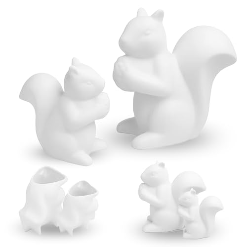Silikonformen Gießformen Herbst Eichhörnchen Set - 2 Stück Handmade Silikonform Eichhörnchen Bastelset, Gießformen Silikon Herbst für Deko, Kerzen & Gipsfiguren, Ideal für DIY Herbstdekoration von YceLon