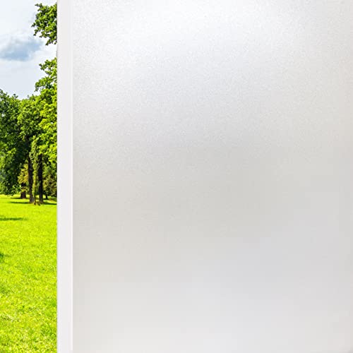 Ycheng Fensterfolie Milchglasfolie Blickdicht- Selbstklebend Folie Fenster Sichtschutz, UV Sichtschutzfolie Fenster,Statische Fensterfolie für Badzimmer Büro 44.5 x 200cm von Ycheng