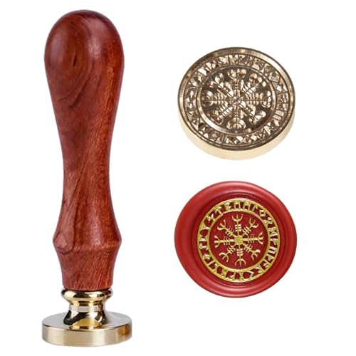 Wikinger Runen Siegelwachsstempel Norse Runen Ältere Futhark Siegelstempel Kreis Talisman Keltischer Knoten Wachssiegel Stempel Wikinger Schablone Keltische Messingmuster von Ychostamp
