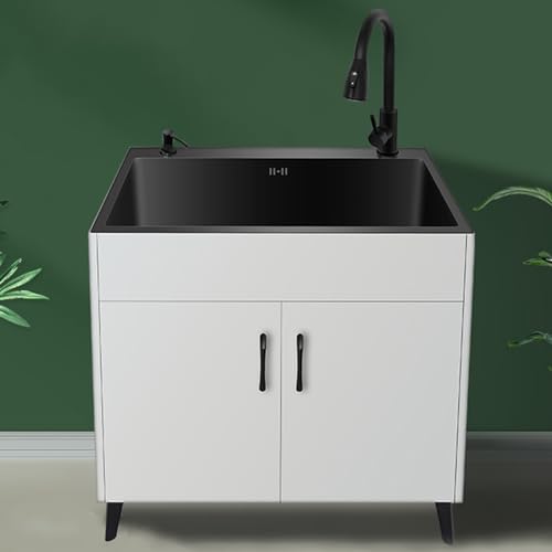 Spülenunterschrank,Spülenschrank mit Spüle und Armatur,Outdoor Schrank Wetterfest,Küchenspüle mit Unterschrank,Spülschrank mit Spülbecken,Waschbecken Komplettspüle Ausgussbecken Küchenunterschrank ( C von Yclty