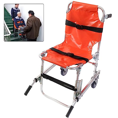 Yclty Zusammenklappbarer Leichtgewichtiger Rettungswagen Treppen Sessellifte für Senioren, Tragbare Faltbare EMS Medizinische Stühle aus Aluminium, Leichte Transfer Treppensessellift Hilfsgeräte von Yclty