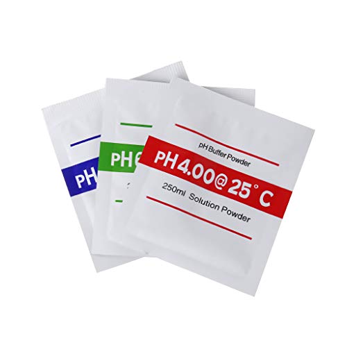 Ycncixwd pH-Pufferpulver für Testmessgerät, Kalibrierung, PH 4,00, 6,68, 9,18, 3 Stück von Ycncixwd