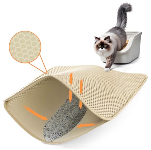 Ycozy Katzenklo Matte Groß 76 x 61cm Katzenstreu Matte für Toilette Oxford-Stoff Unterleger Waben Katzenklo Vorleger Wasserdicht/Urinbeständig Streukontrolle Ycozy Katzenklo Matte Groß 76 x 61cm Katzenstreu Matte für Toilette Oxford-Stoff Unterleger Waben Katzenklo Vorleger Wasserdicht/Urinbeständig Streukontrolle von Ycozy