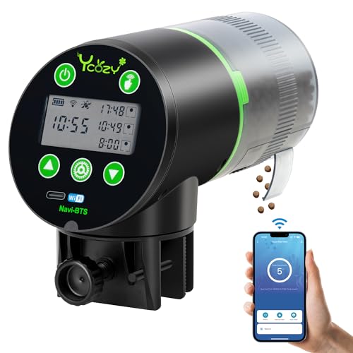 Ycozy WiFi Futterautomat Aquarium Smarter Fischfutter Automat mit USB-Ladekabel Gesteuerter Timer Futterautomat Fische mit LCD Display Futterautomaten für Aquarium Navi-BTS Ycozy WiFi Futterautomat Aquarium Smarter Fischfutter Automat mit USB-Ladekabel Gesteuerter Timer Futterautomat Fische mit LCD Display Futterautomaten für Aquarium Navi-BTS von Ycozy
