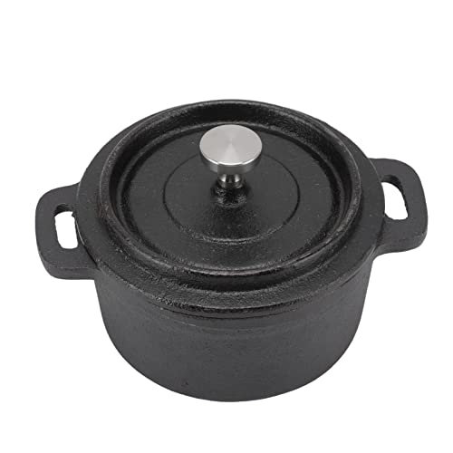 1 Liter Gegossene Kochtöpfe, Gegossener Doppelter Traditioneller, Verdickter Griff, Isolierter Gegossener Kochtopf mit Deckel, Gegossene Töpfe (Durchmesser 10 cm) von Yctze