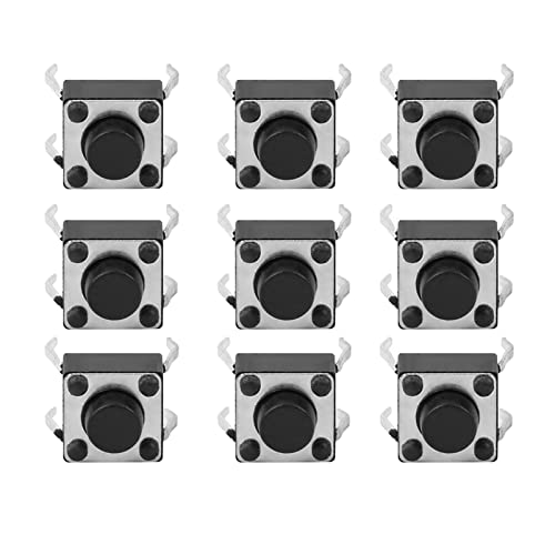 100 Stück Kurzzeitiger Taktiler Drucktastenschalter, Mini-Mikro-Taktschalter-Zubehör, 6 X 6 X 5 Mm, Mikroschalter, Platine, Schalter, Steckbrett, Druckknopf, von Yctze