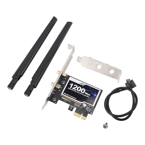 1200 Mbit/s 4.2 PCIE-Adapter, Dualband-Gigabit-Karte für Schreibtisch und Laptops, Kompatibel mit PCIE-WLAN-Karte 1200 Mbit/s 4.2 PCIE-Adapter, Dualband-Gigabit-Karte für Schreibtisch und Laptops, Kompatibel mit PCIE-WLAN-Karte von Yctze
