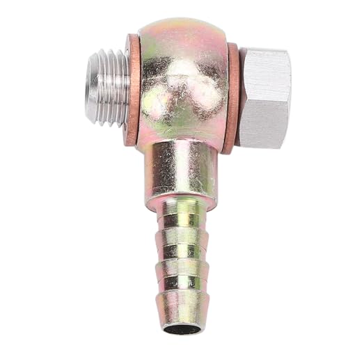 4AN 7/16 X 20 UNF Edelstahl-Banjo-Adapter – 7/16 Zoll X 20 UNF Banjo-Adapter, Edelstahl-Bremsbehälter-Banjo-Kit mit 8 Mm Widerhaken für Systeme – Einzelner Ban von Yctze