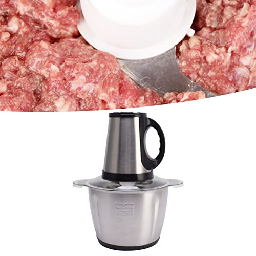 Fleischwolf, 3 L, Edelstahl, Fleischmixer 600 W Küchenmaschine mit 4 Scharfen Schneidern Fleischwolf Elektrischer Lebensmittelzerkleinerer für Fleisch Gemüse Früchte Nüsse von Yctze